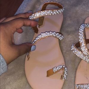 Rhinestone/ pearl sandals